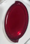Ruby Red "New Martinsville" Depression Platter Serving Tray