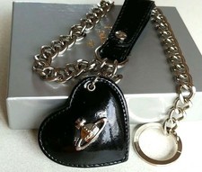 Vivienne Westwood Women's Heart Charm Chain Keyring Limited Edition Rare Used