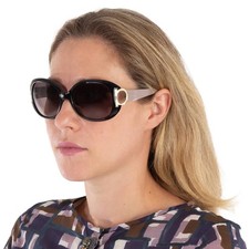 Ferragamo Brown Gradient Oval Sunglasses SF668 001 57 SF668S 001 57