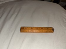 Antique Stanley NO. 68 Folding Ruler Boxwood And Brass 24" Vintage Rule Ruler