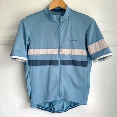 Rapha Lightweight Brevet Trikot Herren Large hellblau kurzarm reflektierend 