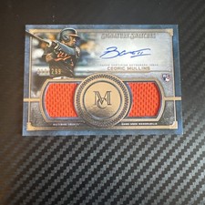 2019 Topps Museum Collection Signature Swatches Dual Relic Auto Cedric Mullins