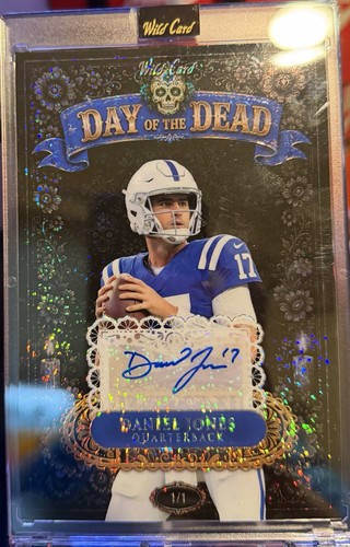 Wild Card 2026 Day of the Dead Daniel Jones Colts Auto 1/1