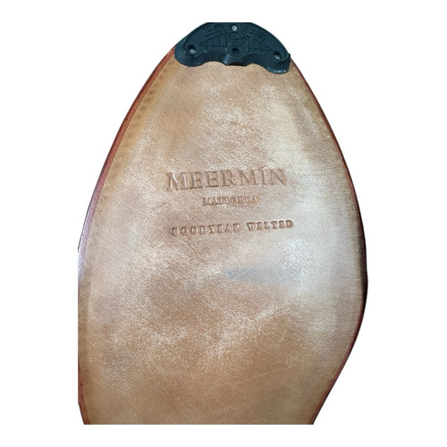Meermin Mallorca Goodyear abgenähter brauner Wildleder-Loafer mit Quaste Größe Herren 7 neu ohne Karton - Bild 8 von 9
