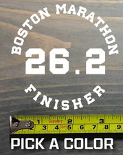 Boston Marathon Sticker 3.5" Decal Finisher 26.2 13.1 Half Bumper Window