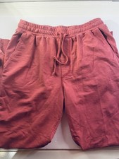 Sundry raspberry pink jogger sweats stripe side panels sz 1