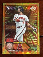 2023 Topps Chrome Update Zach Neto Radiating Rookies Angels RC