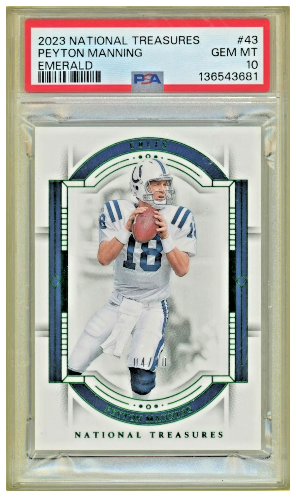 2023 Panini National Treasures Peyton Manning E...