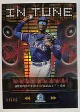Sebastian Walcott 2024 Bowman Draft In Tune Gold Refractor #d 44/50 #IT20 Rookie