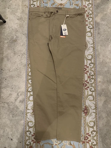 Pantalon Dockers Alpha vert kaki Supreme Flex coupe slim jean homme 38x32 neuf avec étiquette