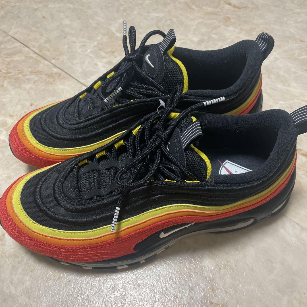 NIKE AIR MAX 97 BLACK WHITE-CHILE RED Sneakers