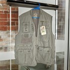 Thomas Cook Photo Journalist Vest Mens XL Green Multipocket NWT