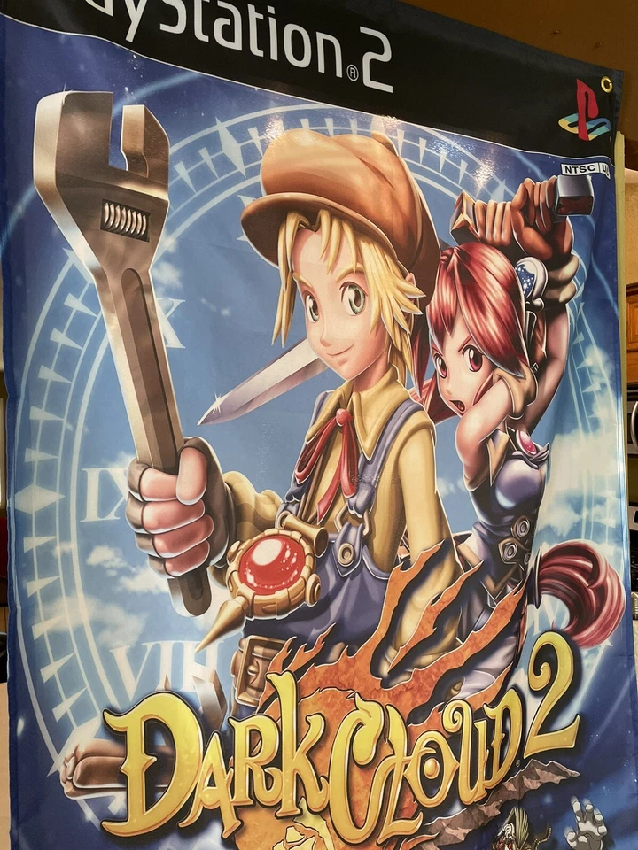 Póster de bandera PS2 Dark Cloud 2 5' / Sony PlayStation 2 JRPG RPG Foto 2 de 3