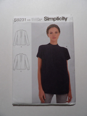 Simplicity S9231 Blouses w Pleated Necklines Sz 6-14 UNCUT Pattern