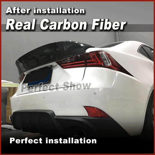 For LEXUS IS250 IS300 IS350 IS-F 2013-15 REAL CARBON Rear Trunk Spoiler Wing Lip - Bild 4 von 13