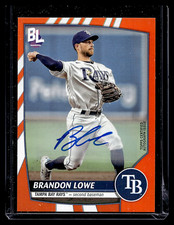2023 TOPPS BIG LEAGUE ELECTRIC ORANGE AUTOGRAPHS #77 BRANDON LOWE TAMPA BAY RAYS