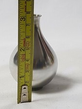 Selangor 972 Solid Pewter polished miniature bud vase 3in tall x 1.75in wide