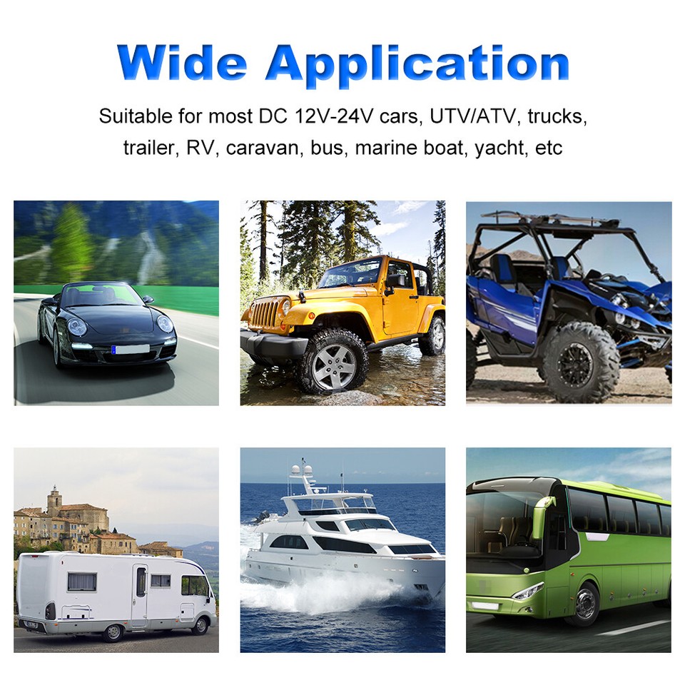 2 Gang ON-OFF Toggle Switch Panel 2 USB 12V/24V Car Boat Marine RV ...