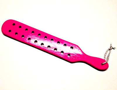 New Wooden Spanking Paddle in Pink, 18 Inch long, 3 Inch X 1/2 In Clear Finish
