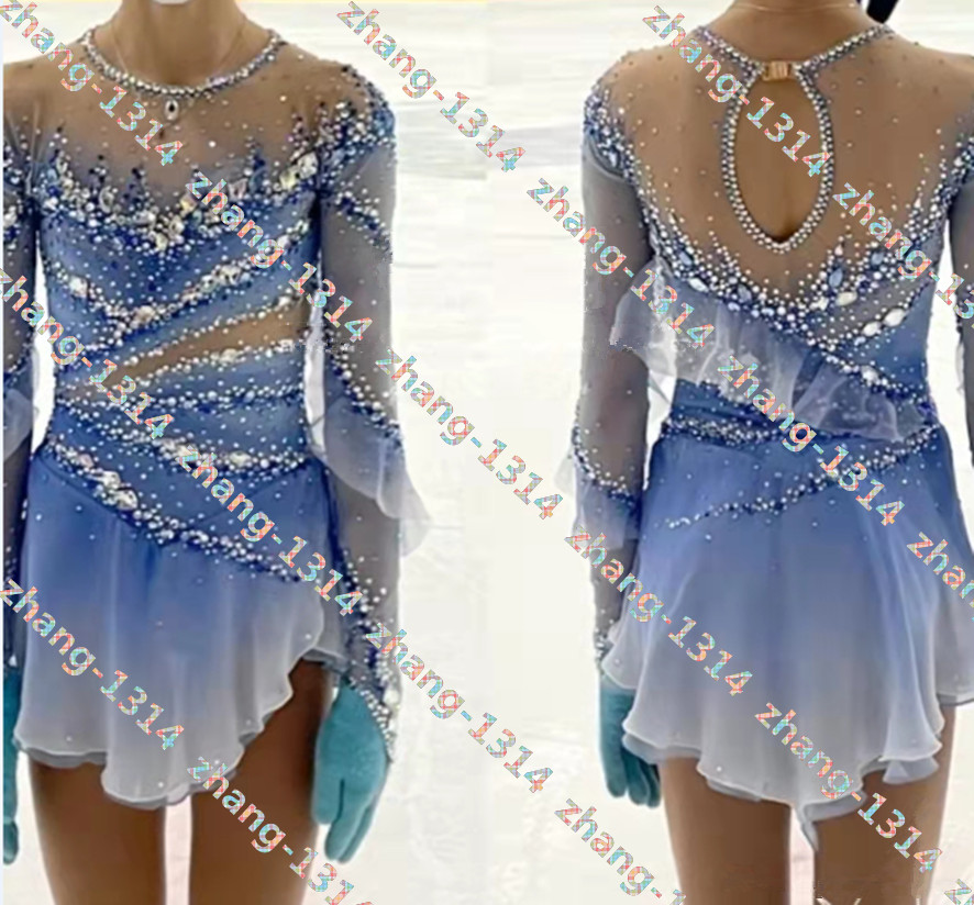 Nuevo Vestido de Patinaje de Figura, Vestido de Patinaje de Figura para Competición C0418