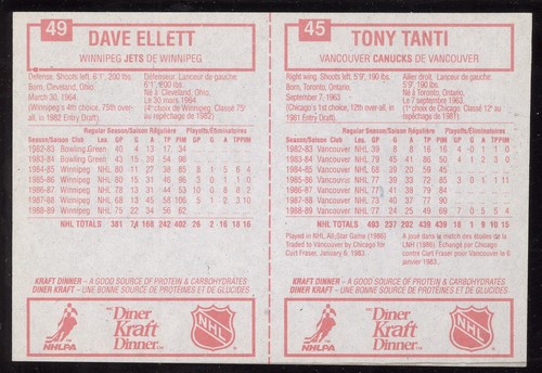 1989-90 KRAFT DINNER ROCK 'O' RAMA PANEL & SINGLE NHL HOCKEY 1-64 SEE LIST - Picture 35 of 179