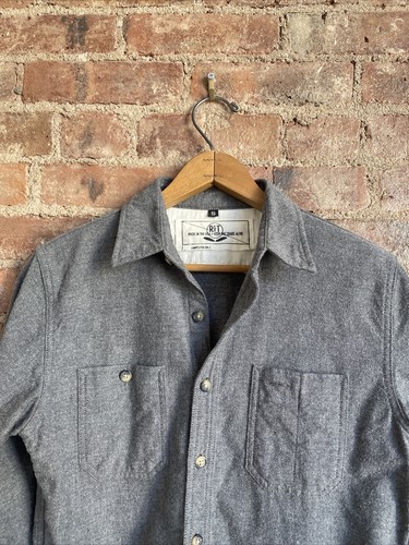 Rogue Territory Men’s Oxford Shirt, Sz Small, Fuzzy Gray USA - Picture 3 of 9