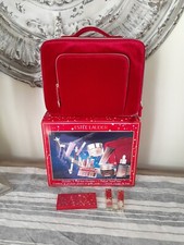 Estee Lauder Train Case Bag W/Box Limited Edition Red Velvet Eyeshadow Lipsticks