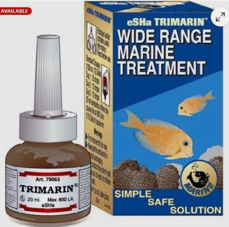 eSHA Trimarin 20ml Wide Range Saltwater Marrine Treatment Ich Fungus Finrot #L