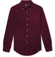 Ralph Lauren Slim-Fit Burgundy Oxford Shirt - Small