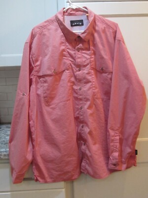 Chemise De Pêche Orvis Trout Bum – Homme, Manches Longues, Rouge, Taille XXL