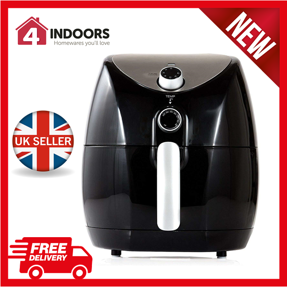 Tower T17021 4.3L Manual Air Fryer With 60 Minute Timer In Black