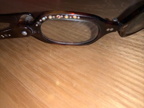 Freaking Awesome Vintage Cat Eye lorgnette Opera Glasses MOP Rhinestones - Picture 5 of 9