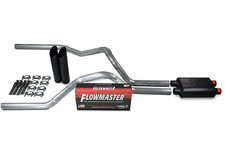 96-99 Gm 1500 Dual Inlet Exhaust Kit Flowmaster 40 Series Black Tips