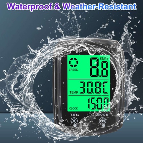 Bike Bicycle Speedometer Cycle Digital Odometer Computer Waterproof LCD Wired US - Picture 10 of 14