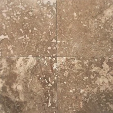 Noce 5 1/2 x 5 1/2 Filled Polished Travertine Tile Floor Wall (Sold per Piece) 