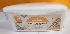 Unscented Baby Wipes in Refillable Plastic Pop Up Dispenser Tub NEW SEALED