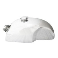 AEspares Aluminium Kraftstofftank FüR Royal Enfield Cafe Racer Mit Monza Kappe