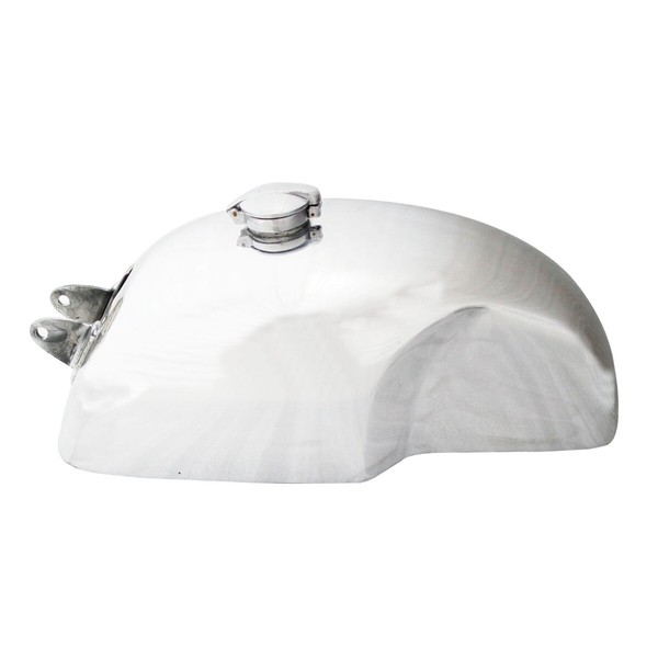 Royal Enfield Cafe Racer Benzintank Aluminium Mit Monza Cap Gec, Chrome-image