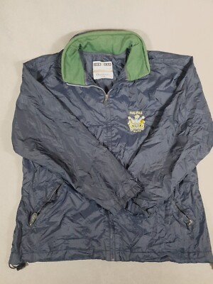 Vintage Halifax Rugby Jacket Mens 3XL Navy Blue Full Zip Coat