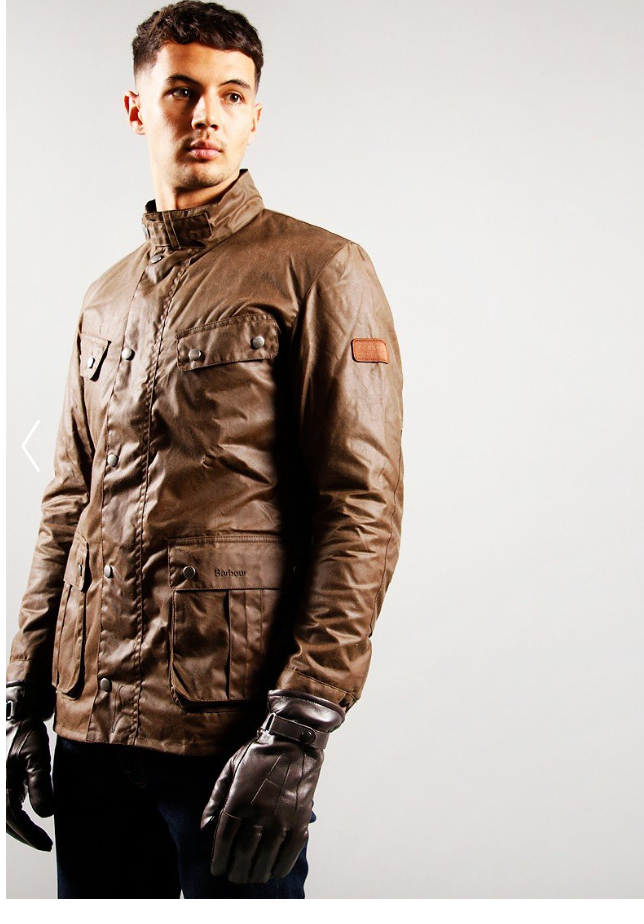 BARBOUR Burnished Leather Gloves in Dark Brown MSRP$120 British