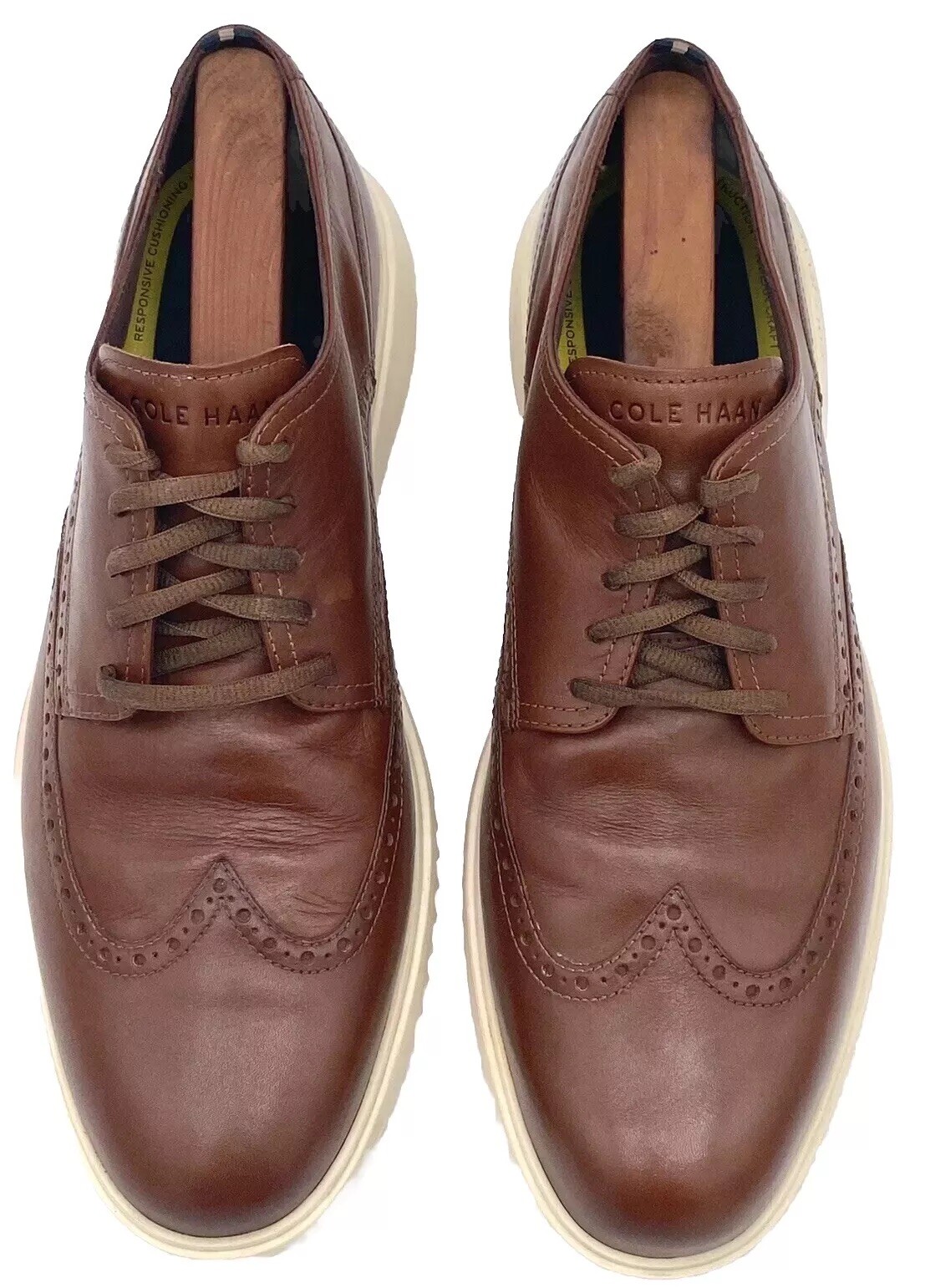 SAOLA Sneakers eleganti Oxford Cole Haan da uomo marrone Grand + punta alare C36939 taglia 13M