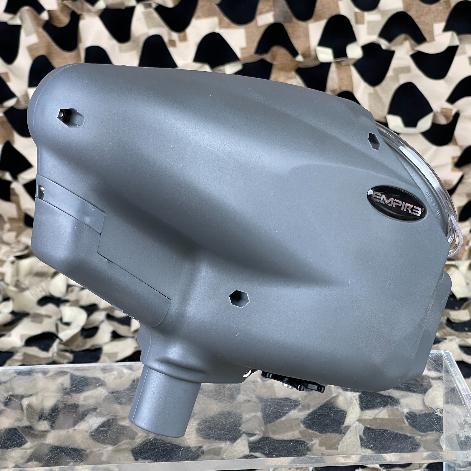 Empire Halo Too Paintball Hopper w/ Built-In Rip Drive - LE Matte Gray