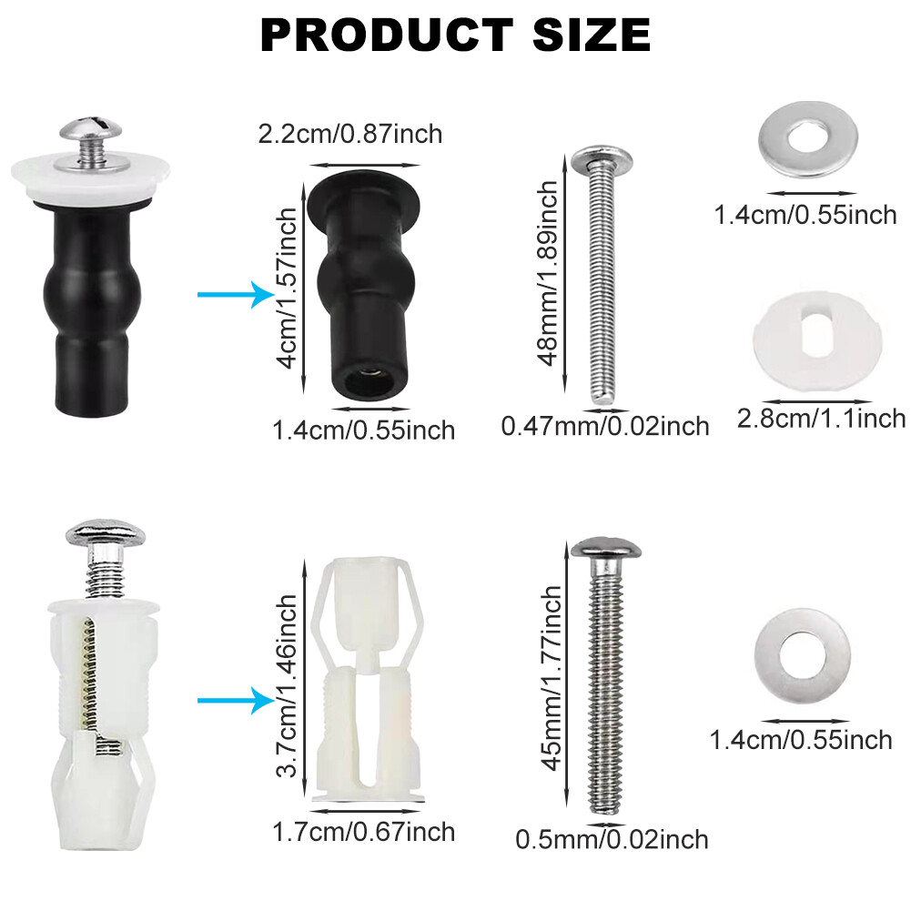 Easy Install Fitting Types Toilet Seat Fastening Set Expansion Bolt eBay