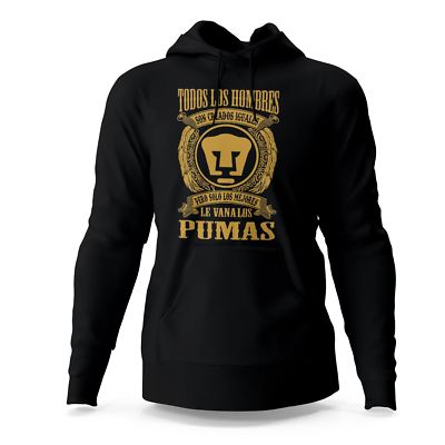 Solo  Los Mejores Le van a los PUMAS UNAM Black Hooded Sweatshirt Hoodie Hoody  