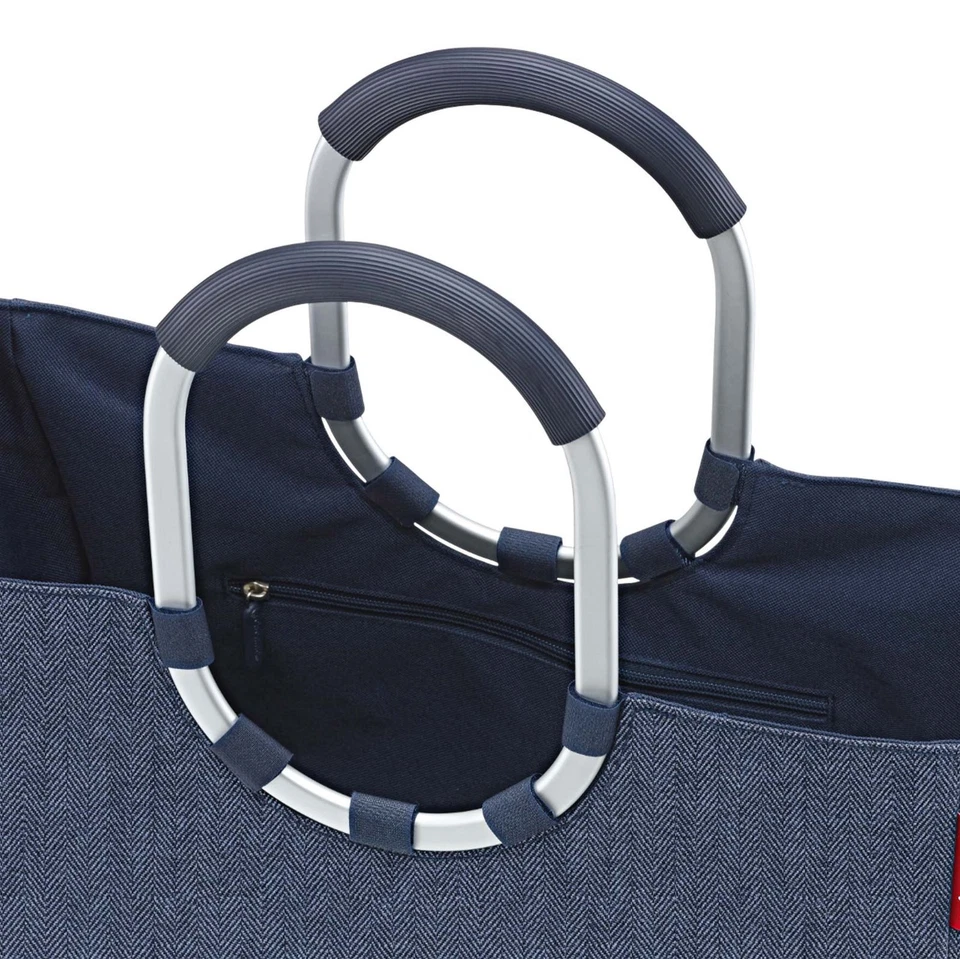 reisenthel Loopshopper L Shopper Schultertasche Herringbone Dark Blue dunkelblau - Bild 3 von 3