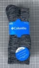 Women's Columbia Crew Socks 4-11 NEW 4-pack Black/Black Outdoor/Hiking ~~