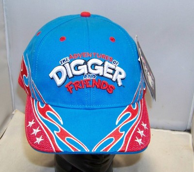 VINTAGE CHASE NASCAR FOX SPORTS DIGGER AND FRIENDS CHARACTER FLAME PIT HAT CAP