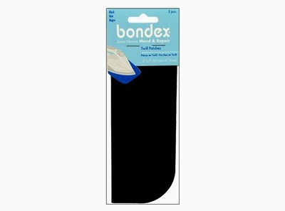 Bondex Iron-On Patches 5''X7'' 2/Pkg-Black