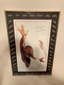 Oscar Robertson framed and autographed print, Big O, Oscar, Milwaukee Bucks, NBA