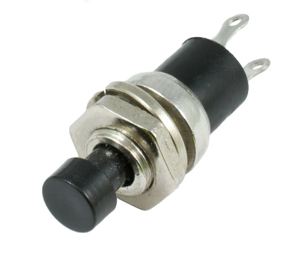 SWITCH ELECTRONICS Black Mini Off(On) Momentary Push Button Switch SPST